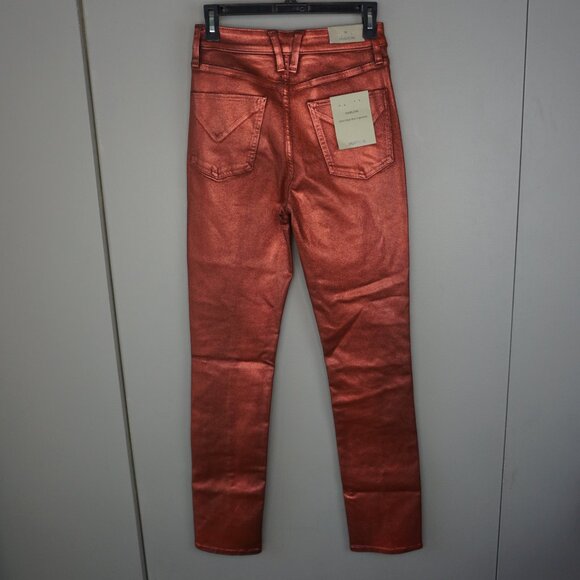 HUDSON Jeans Harlow Ultra High-Rise Cigarette Jeans Cinnamon Glitter size 25 - Picture 4 of 16
